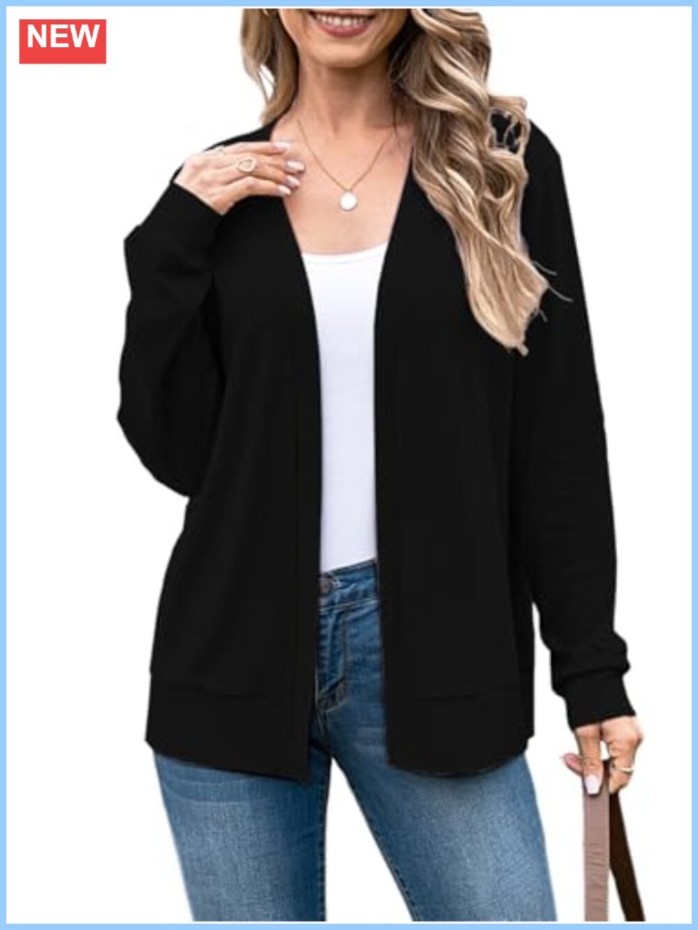 Women's Lightweight Open Front Long Sleeve Cardigan Sweater Casual Summer